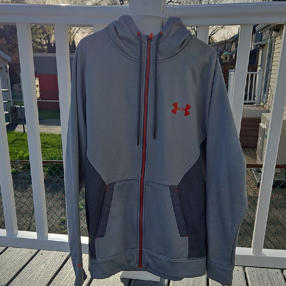 Under Armour Gray and Orange Performance Jacket with Hood